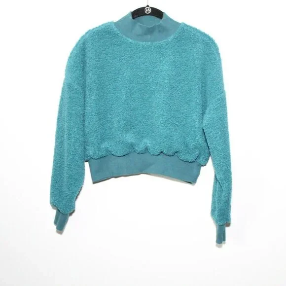 ✨2/$20 Fabletics Malia Polar Fleece Pullover Sweatshirt Deep Pile XXS H12500 - Picture 2 of 10